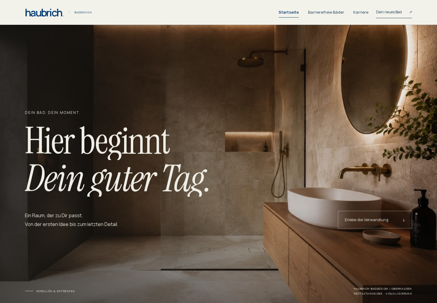 Startseite der echten Haubrich-Webseitenvorschau